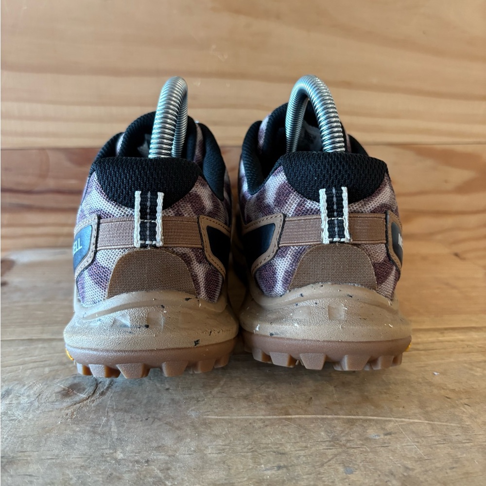 Merrell Womens Antora 3 Trail Running Shoe Size 7 Tan Brown Leopard‎ Sneaker EUC - Picture 10 of 14